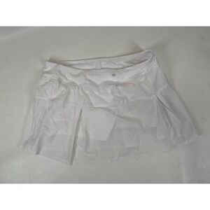 Etonic Core Pleated Woven Mini Skort Womens XL White Athletic Golf Tennis Skirt